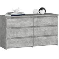 komoda 100 - Komoda Akord Furniture Factory CL100 6SZ, pilka, 100 cm x 35 cm x 57 cm - 1 nuotrauka