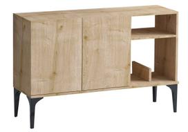 Komoda Kalune Design Oscar DEC0073, ąžuolo/juoda, 40 cm x 120 cm x 80 cm