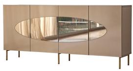 Komoda Kalune Design Lago, smėlio, 180 cm x 40 cm x 80 cm