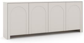 Komoda Arco, balta/rusva, 35 cm x 204 cm x 83 cm