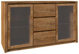 Komoda Gala Meble Montana K2D, ąžuolo, 43 cm x 140 cm x 80 cm
