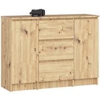 komoda akord - Komoda Akord Furniture Factory K100, ąžuolo, 101 cm x 35 cm x 76 cm - 1 nuotrauka