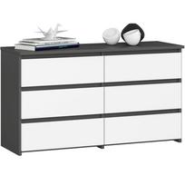 komoda akord - Komoda Akord CL100, balta/pilka/tamsiai pilka, 100 cm x 35 cm x 57 cm - 1 nuotrauka