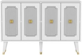 Komoda Kalune Design Derasi, aukso/balta, 120 cm x 30 cm x 80 cm