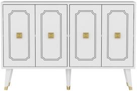 Komoda Kalune Design Roland, aukso/balta, 120 cm x 30 cm x 80 cm
