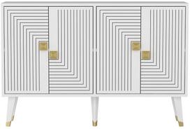 Komoda Kalune Design Ahart, aukso/balta, 120 cm x 30 cm x 80 cm