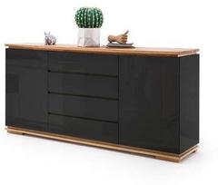 Komoda MCakcent Chiaro, ruda/juoda, 172 cm x 40 cm x 81 cm