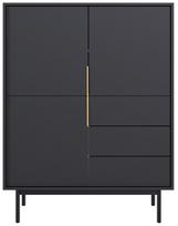 Komoda Viva VI04, juoda, 39 cm x 104 cm x 139.5 cm