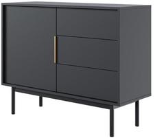 Komoda Viva VI03, juoda, 39 cm x 104 cm x 82 cm