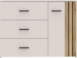 Komoda Forte WKTK221R-M902, balta/rusva, 119.9 cm x 41.3 cm x 89.7 cm
