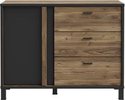 Komoda Forte Hayato HYTK221-M215, ruda/juoda, 109.8 cm x 42 cm x 85.2 cm