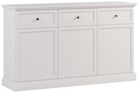 Komoda Gala Meble Lucca K3D3S, balta, 149 cm x 39.5 cm x 86 cm