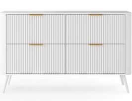 Komoda Chavelle, aukso/balta, 150 cm x 40 cm x 90 cm