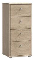 Komoda Forte Tempra 2 T2KK211-D30F, sonoma ąžuolo, 38.6 cm x 38.6 cm x 85.5 cm