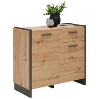 Komoda Forte Flash OSTK221-C822, ruda/juoda, 97.1 cm x 41 cm x 86.1 cm