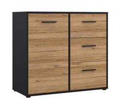 Komoda Forte Mokkaro MOKK221L-M322, ruda, 42 cm x 94.7 cm x 84.9 cm