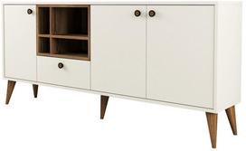 Komoda Kalune Design Napoli 845HCT5341, kreminė/ruda, 180 cm x 35 cm x 81 cm