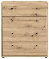 Komoda Forte Tempra 2 T2KK212-D78, ąžuolo, 74 cm x 35 cm x 86 cm