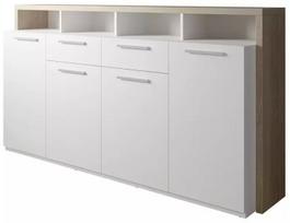 Komoda Mammut 870, ąžuolo/balta, 40 cm x 170.5 cm x 93.5 cm
