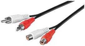 goobay Cable 2x Cinch extension cable 1,5m