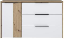 Komoda Domoletti RIBK221-C830, balta/medžio, 41.5 cm x 139.5 cm x 82.4 cm