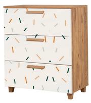 Komoda Kalune Design Leva Gravis Line, ruda/balta, 43 cm x 80 cm x 95 cm