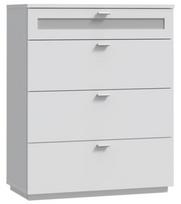 Komoda Forte Nexus NXSK22-Z12MG06, balta, 40 cm x 79.9 cm x 98.8 cm