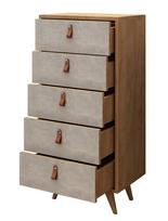 Komoda Kalune Design Spanze 811MDD3410, ąžuolo/balta, 40 cm x 50 cm x 103 cm
