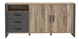 Komoda Forte Note NTEK331-C473, ruda/pilka, 43 cm x 190 cm x 93 cm