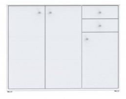 Komoda Forte Tempra 2 T2KK40-120, balta, 35 cm x 109 cm x 86 cm
