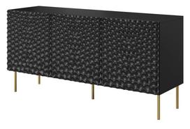 Komoda Cama Meble Hole, juoda, 152 cm x 42.5 cm x 74.5 cm