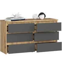 komoda 100 - Komoda Akord CL100, ąžuolo/tamsiai pilka, 100 cm x 35 cm x 57 cm - 2 nuotrauka