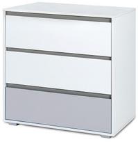 Komoda LittleSky Dalia, balta/pilka, 80 cm x 45 cm x 81 cm