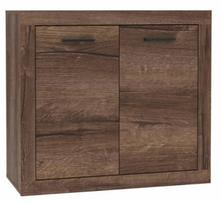Komoda Forte Trass TRAK221-D53, tamsaus ąžuolo, 41.3 cm x 92.9 cm x 85.3 cm