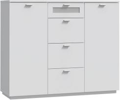 Komoda Forte Nexus NXSK25-Z12MG06, balta, 40 cm x 98.8 cm x 119.6 cm
