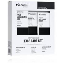 NACOMI Men Face Care Set drėkinamasis veido priežiūros rinkinys vyrams (prausimosi gelis   barzdos aliejus   kremas po skutimosi) - 1 vnt.
