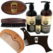 Rinkinys barzdos priežiūrai By My Beard vyrams: šampūnas, 300 ml   kondicionierius, 300 ml   aliejus, 30 ml   šablonas barzdai