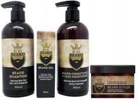 Rinkinys barzdos priežiūrai By My Beard vyrams: šampūnas, 300 ml   kondicionierius, 300 ml   aliejus, 30 ml   barzdos formavimo kremas, 150 ml