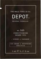 Depot, 500 barzdos ir ūsų specifinių priemonių Nr. 505, barzdos aliejus, imbieras ir kardamonas, blizgesiui ir švelnumui, 5 ml vyrams