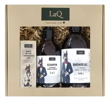 LAQ_SET Dobermanas dušo želė 500ml   šampūnas 300ml   barzdos aliejus 30ml