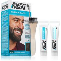 Just for Men Men Moustache & Beard barzdos plaukelių dažai žiliems plaukams užmaskuoti atspalvis M-45 Dark Brown 1 vnt.
