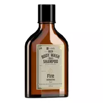 HISKIN_Men Whisky kūno prausiklis, plaukų ir barzdos šampūnas 3in1 Fire 100ml