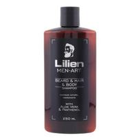 LILIEN MEN-ART BLACK barzdos, plaukų ir kūno šampūnas, 250 ml