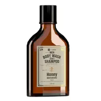 HISKIN_Men Whisky kūno prausiklis, plaukų ir barzdos šampūnas 3in1 Honey 330ml