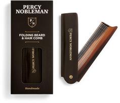 Percy Nobleman Folding Beard & Hair Šukos Sulankstomos barzdos ir ūsų šukos, 1vnt