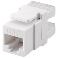 cat6 rj45 keystone - Goobay 95740 Keystone module RJ45 CAT 6, UTP, 250 MHz, baltas - 1 nuotrauka