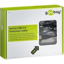 active usb cable - Goobay Active USB 3.0 extension cable 95727 5 m, Juodas - 1 nuotrauka