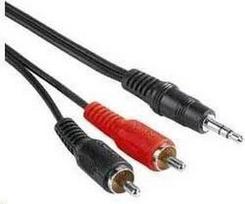 PremiumCord Jack 3.5mm - RCA (Cinch) x2 10m Juodas (Black)