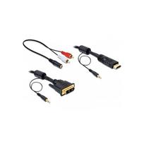 hdmi laidas 2m - DeLOCK 84455 HDMI - DVI-D + 3.5mm Jack kabelis 2m Juodas (Black) - 2 nuotrauka
