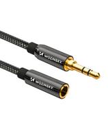 juodas ilgintuvas - Wozinsky WHEACB-3M Mini Jack prailginimo kabelis (moteriškas-vyriškas) AUX 3 m Juodas (Black) - 1 nuotrauka